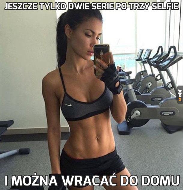 Jeszcze tylko dwie serie po trzy selfie