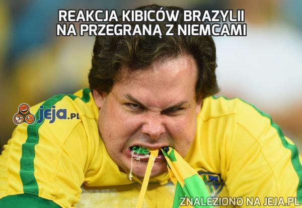 Reakcja kibiców Brazylii na przegraną z Niemcami
