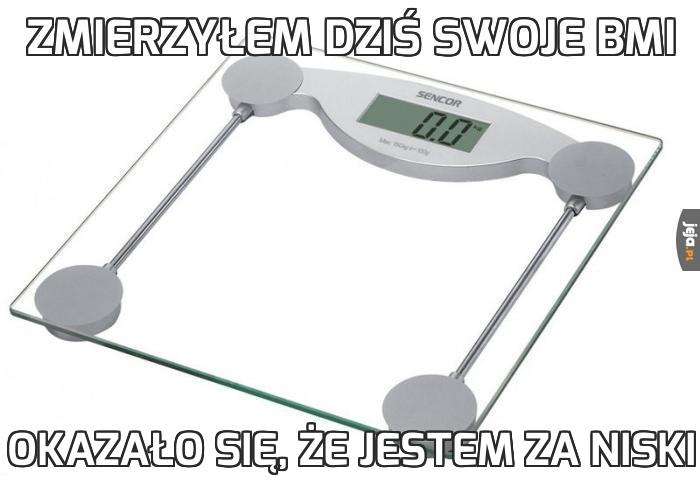 Zmierzyłem dziś swoje BMI