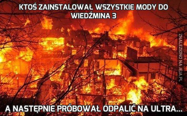 Ktoś zainstalował wszystkie mody do Wiedźmina 3