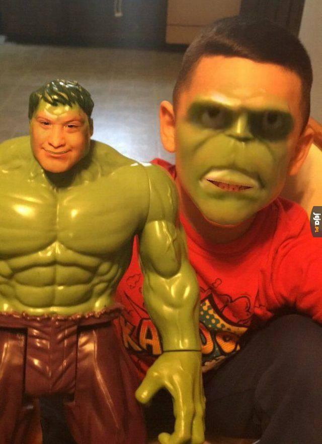 Hulk mieć zamiana twarzy!