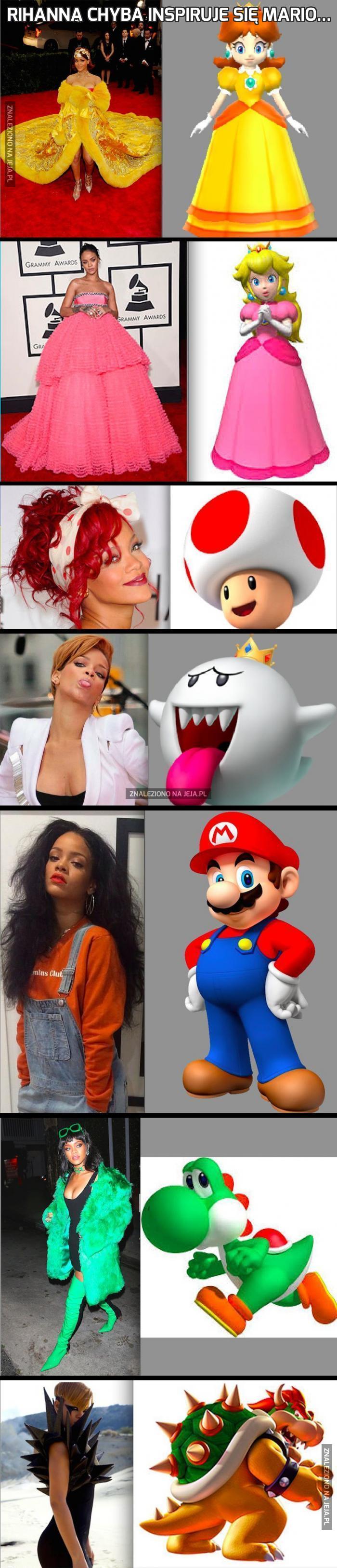 Rihanna chyba inspiruje się Mario...