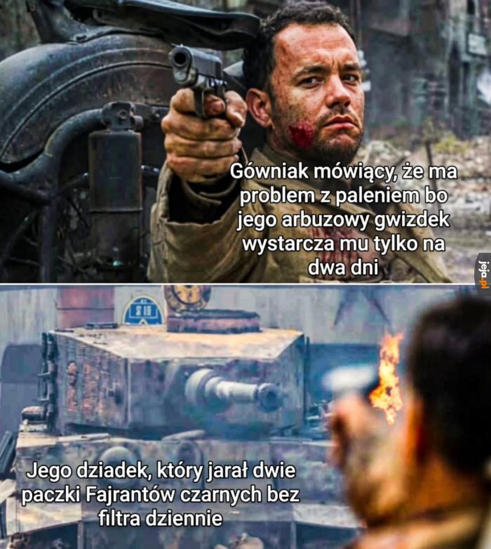 Kiedyś to się paliło synek