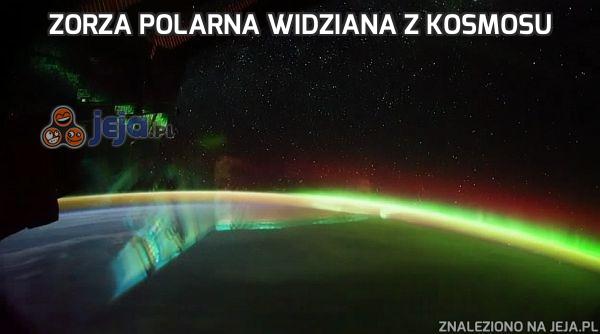 Zorza polarna widziana z kosmosu
