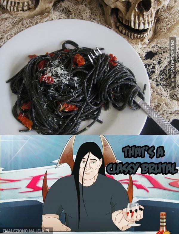 Poproszę jedno czarne spaghetti!