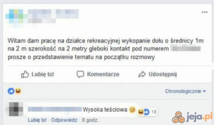 Ciekawe ogłoszenie