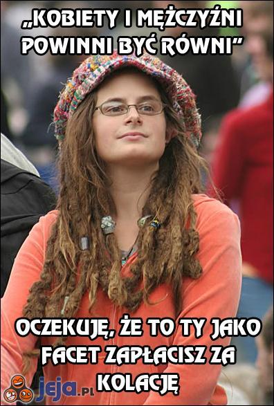 Oczekuję, że to Ty jako facet zapłacisz za kolację