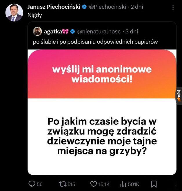 Pan Janusz ma sztywne zasady