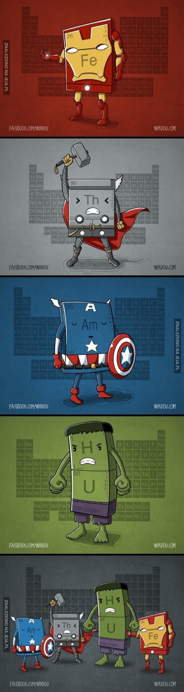 Ucz się chemii z Avengersami
