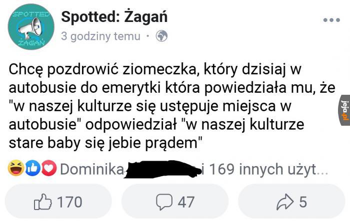 Kulturalny gość, nie ma co