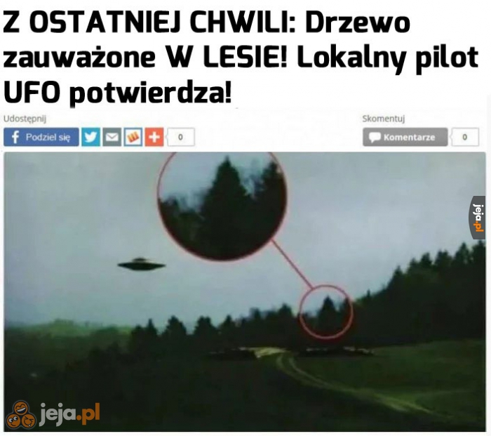 Dobrze, że pilot UFO mógł wszystko potwierdzić