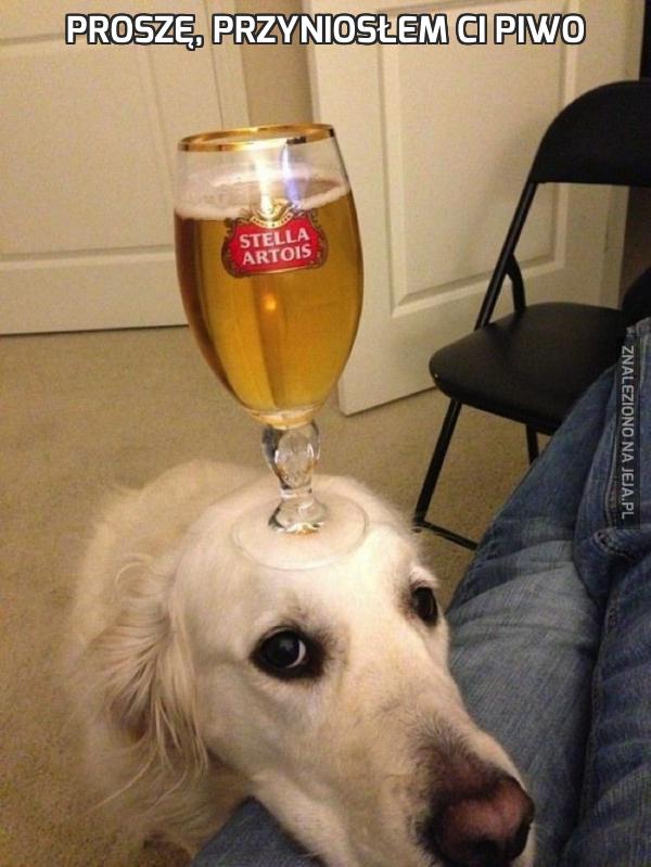Proszę, przyniosłem ci piwo