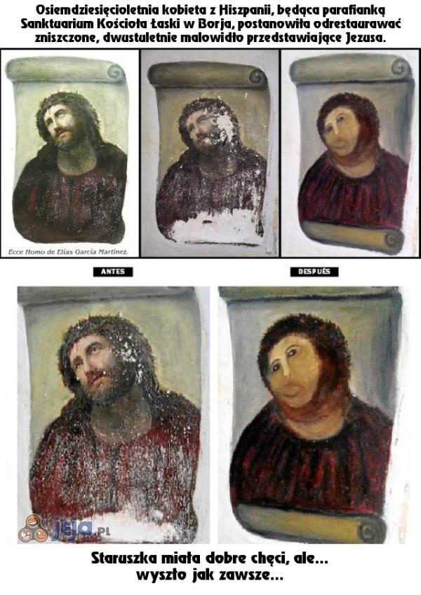 Odrestaurowany wizerunek Jezusa