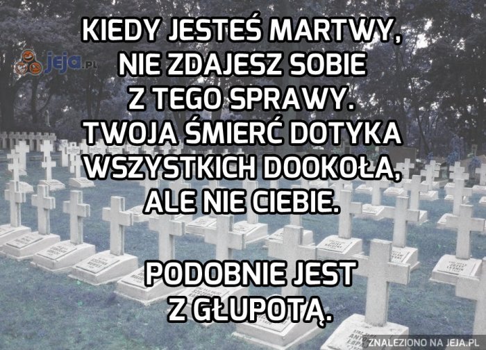 Martwi nie wiedzą, że są martwi