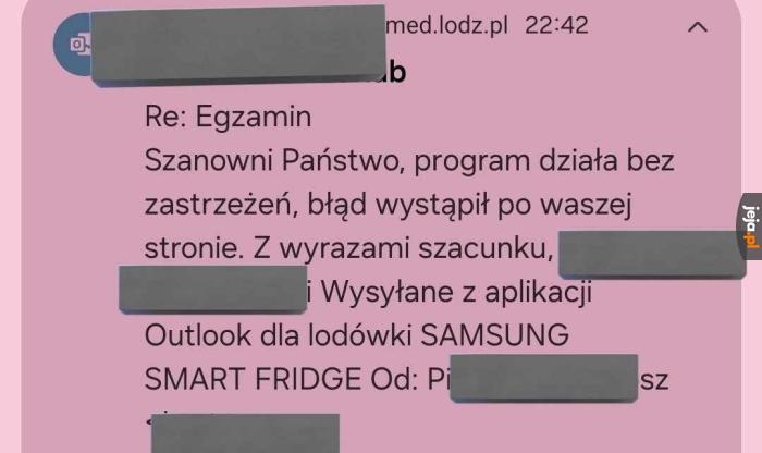 Chłop co pisze na lodówce