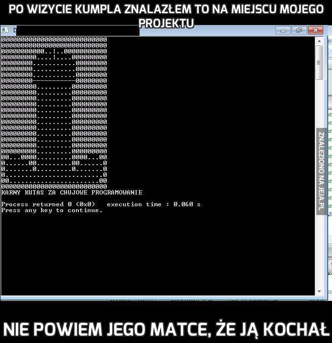 Po wizycie kumpla znalazłem to na miejscu mojego projektu