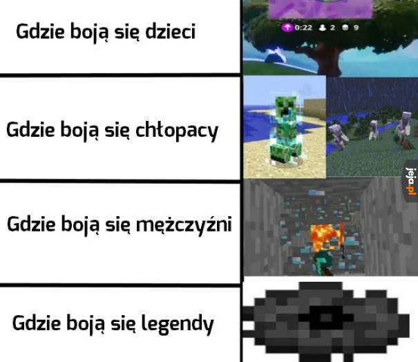 Czego boją się gracze Minecrafta