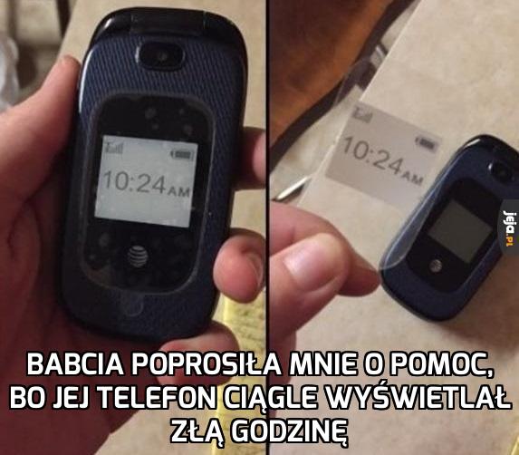 Babcia i telefon