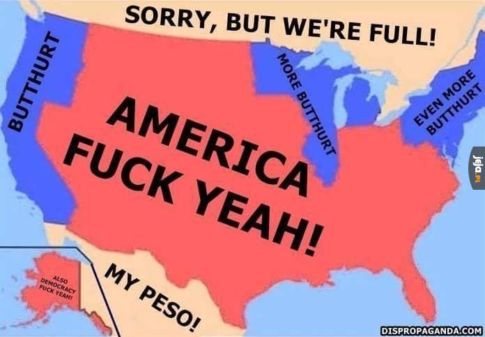 Mapa Ameryki Północnej po ostatnich wyborach