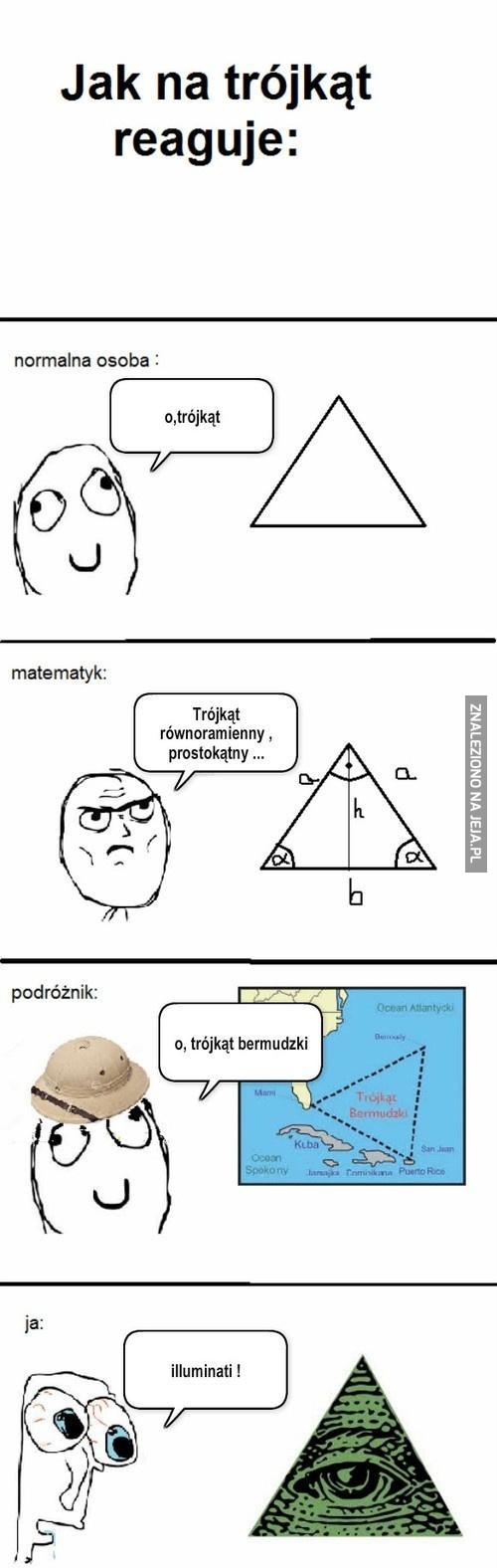 Reakcja na trójkąt? Illuminati!