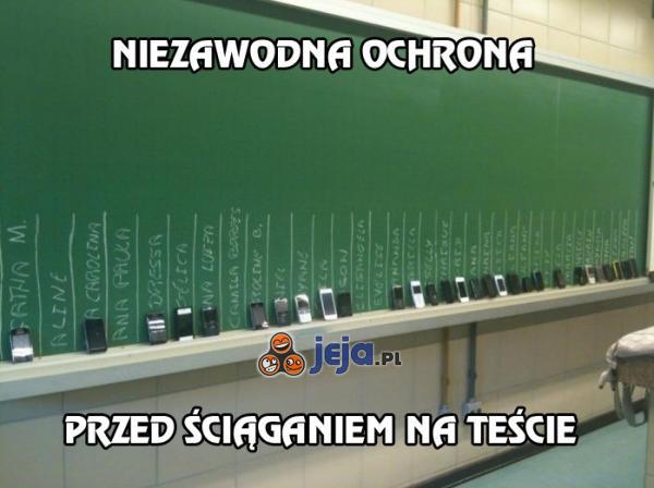 Niezawodna ochrona przed ściąganiem na teście