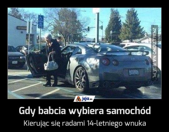 Gdy babcia wybiera samochód