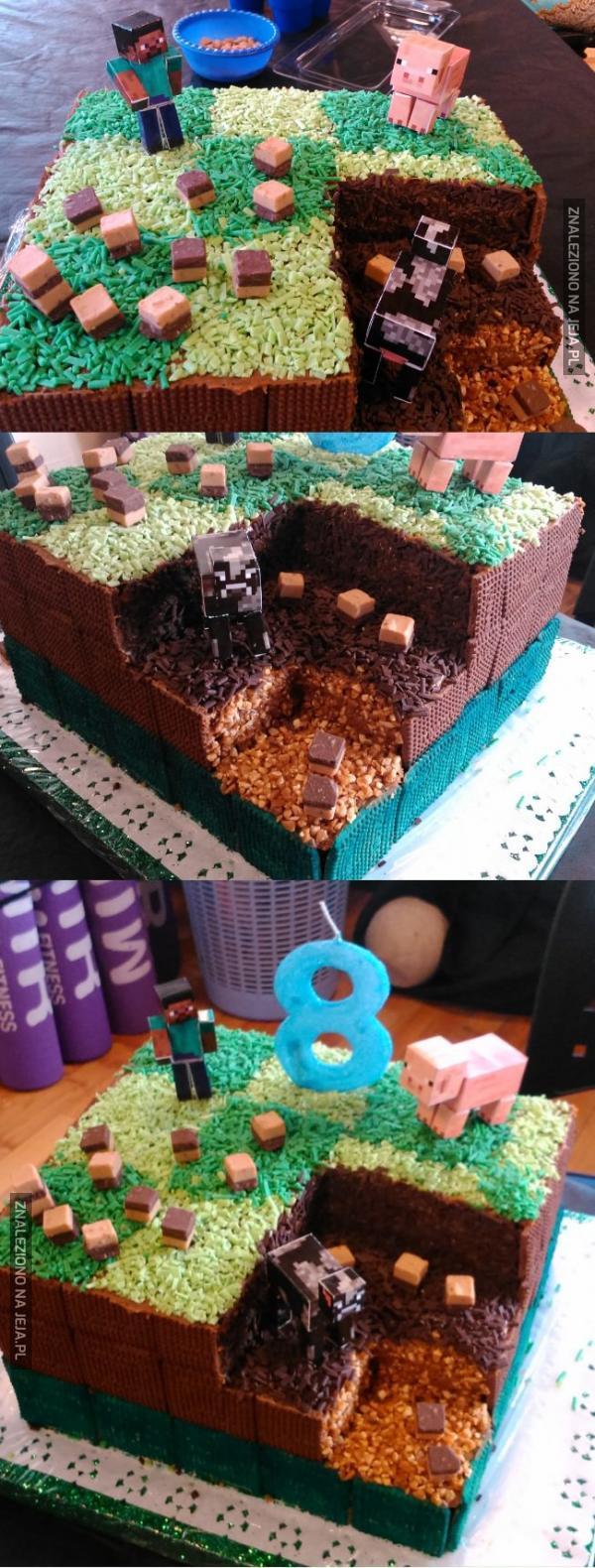 Minecraftowe ciasto