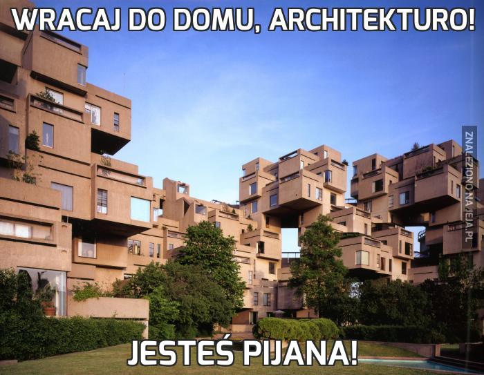 Wracaj do domu, architekturo!