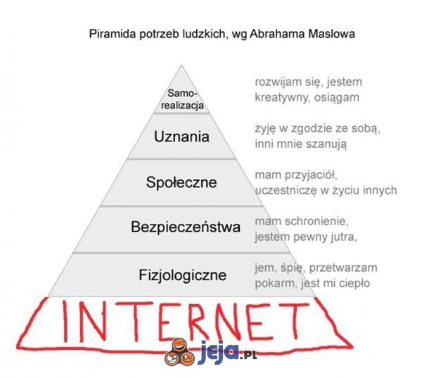 Nowa piramida potrzeb ludzkich - Internet