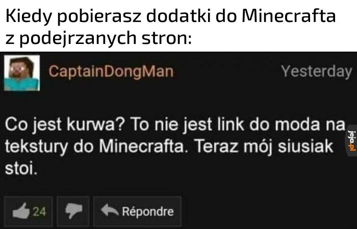 Strony z modami Minecraft to dziwne miejsca