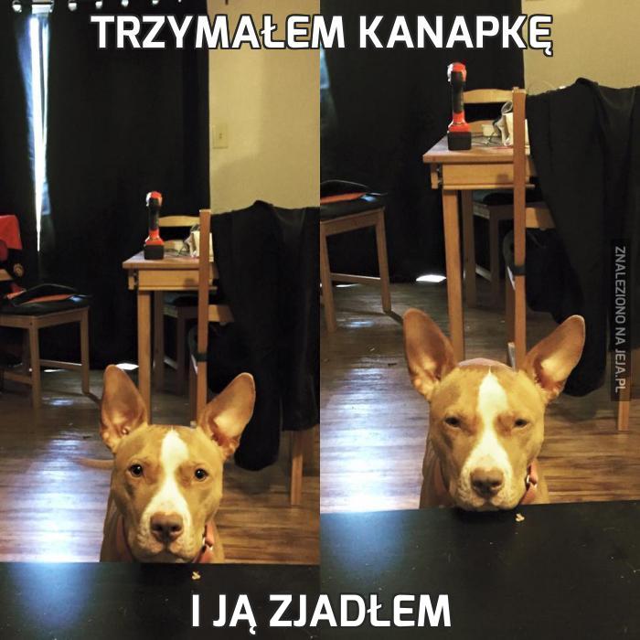 Trzymałem kanapkę