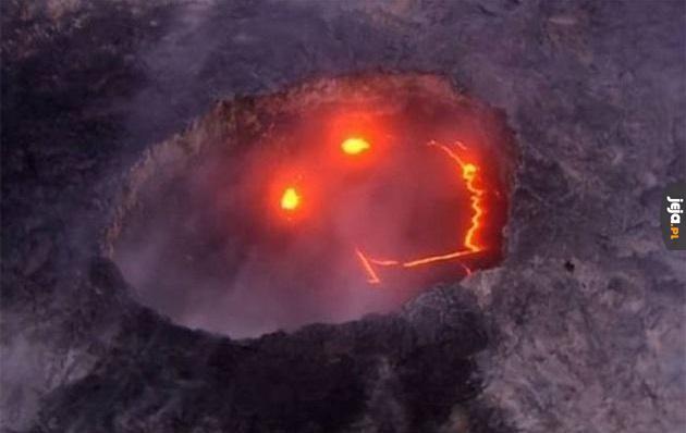 Uśmiechnięty wulkan