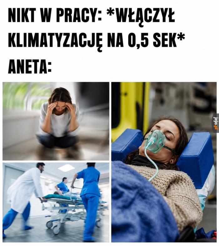 Nie lubi jak jej wieje