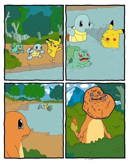 Charmander cannot into water
