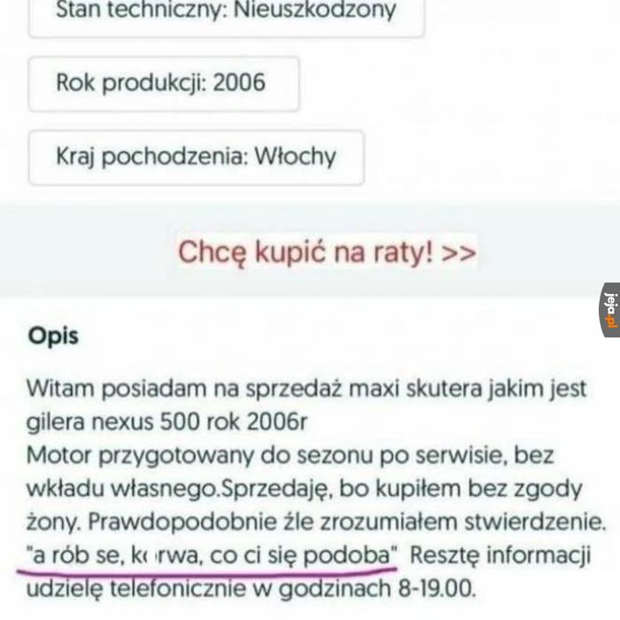 Źle odczytał komunikat