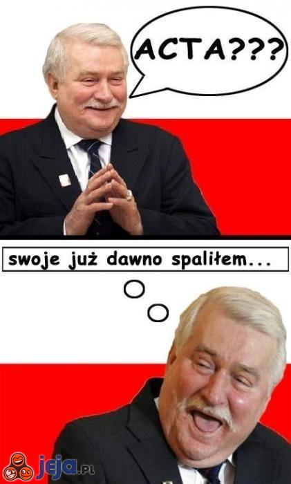 Lech Wałęsa o ACTA