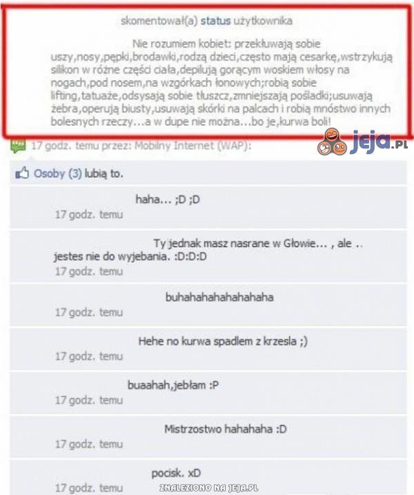 Ciężko zrozumieć kobiety...