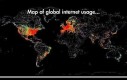Mapa użycia internetu na świecie