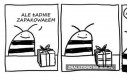Niezręczna pszczoła i pakowanie prezentów