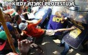 Kiedy Azjaci protestują, to się nie p*erdolą