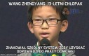 Wang Zhengyang, 13-letni chłopak