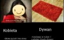 Kobieta vs dywan