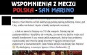 Wspomnienia z meczu Polska - San Marino