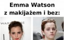 Emma Watson z makijażem i bez