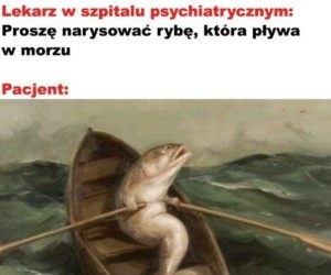 Normalna ryba pływa