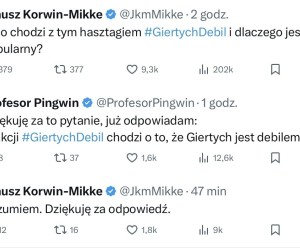 Pan Janusz dziękuje za odpowiedź