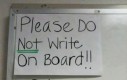 Proszę nie pisać na tablicy!