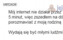 Mój internet nie działał przez 5 minut...