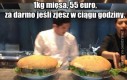 1kg mięsa, 55 euro