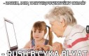 Babcia wymiata na touchpadzie